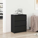 vidaXL Komoda črna 60x35x76 cm konstruiran les