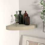 vidaXL Kotna polica barva hrasta 25x25x3,8 cm MDF