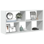 vidaXL Stenska polica bela 100x25x50 cm inženirski les