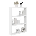 vidaXL stenska polica bela 43x9x60 cm inženirski les