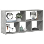 vidaXL Stenska polica betonsko siva 100x25x50 cm inženirski les