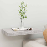vidaXL Stenska polica betonsko siva 50x23,5x3,8 cm MDF