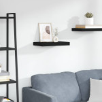 vidaXL Stenska polica črna 40x23,5x3,8 cm MDF