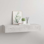 vidaXL Stenska polica s predalom betonsko siva 60x23,5x10 cm mediapan