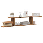 vidaXL Stenska TV polica Old Wood 125x18x23 cm Inženirski les