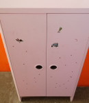 IKEA otroška omara za punce BUSUNGE (140x80x50, roza barva)