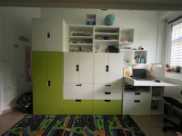 Otroška soba / omare IKEA Stuva - bela/zelena (komplet ali po kosih)