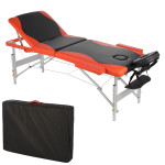 3-predelna masažna miza - ALU - črna/oranžna - Z DOSTAVO