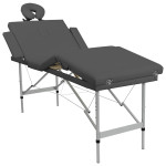 vidaXL Masažna miza s 4 conami aluminijast okvir antracit 186x68 cm