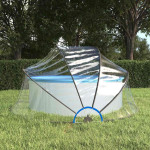 vidaXL Kupola za bazen okrogla 315x158 cm PVC