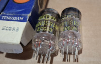 2 NOS ECC83 Tungsram = 12AX7 , B339 , 95-127-01 , 6L13 , CM1 ≈ ECC83S
