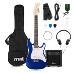NOVO! MAX JUNIOR 3/4 BLUE Otroška Električna kitara kitare za otroke