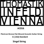 3 x Thomastik AC016 Plectrum Bronze Flatwound Acoustic Guitar String-G