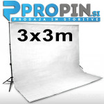 Foto ozadje 3x3m belo