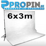 Foto ozadje 6x3m belo