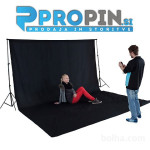 Foto ozadje - komplet 6x3m črno