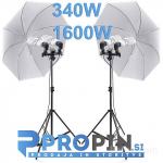 Foto studio dežnik 2x 110cm - 340W (1600W)