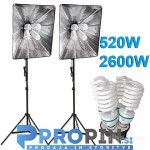 Softbox komplet 520W (2600W)