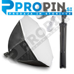 Softbox komplet 60W LED, oktagon 65cm + stojalo