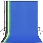 vidaXL Komplet za fotografski studio s 5 barvnimi ozadji in okvirjem