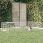 vidaXL 2-delna ograda za zajce 220x110x55 cm pocinkano železo