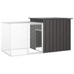 vidaXL Kokošnjak antracit 200x91x100 cm pocinkano jeklo