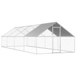 vidaXL Zunanji kokošnjak 2,75x8x1,92 m pocinkano jeklo