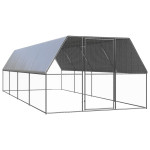 vidaXL Zunanji kokošnjak 3x8x2 m pocinkano jeklo