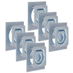 vidaXL Privezni obroči za prikolico 6 kosov pocinkano jeklo 2000 kg