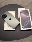Apple iPhone 16 Pro Max, 512 GB, Titanium črn – kot nov z garancijo