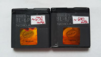 Dobro ohranjeni 2 Nokia bateriji (670 in 696 mAh)