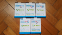 Kar dobro ohranjenih 5 X-Power baterij (1315, 1450, 1460 in 1484 mAh)