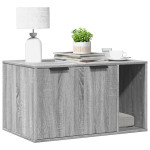 vidaXL Omara za mačje stranišče siva sonoma 80x50x45 cm inž. les