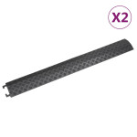 vidaXL Zaščitna klančina za kable 2 kosa 98,5 cm črne barve