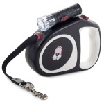 Avtomatski pasji povodec 5m 15kg + LED svetilka