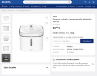Pametna fontana za hišne ljubljenčke (Wi-Fi) – Nerabljena