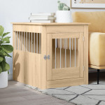 vidaXL Boks za psa sonoma hrast 64,5x80x71 cm inženirski les