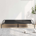 vidaXL Dvignjena pasja postelja črna 130x80x20 cm Oxford tkanina jeklo