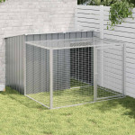 vidaXL Pasja uta z ograjo antracitna 153x194x110 cm pocinkano jeklo