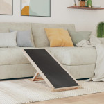 vidaXL Rampa za pse siva 100x40 cm trden les jelke
