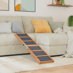 vidaXL Rampa za pse siva 120x30 cm trden les jelke