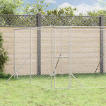 vidaXL Zunanja pasja ograda srebrna 8x12x2 m pocinkano jeklo