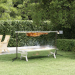 vidaXL Avtomatski raženj z motorjem nerjaveče jeklo 150x46,5x82,5 cm