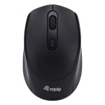 Brezžična miška Equip Compact, dvojni način, 4 tipke L+D, črna