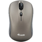 Brezžična optična miška Equip, USB mini, R+L, siva