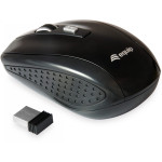 Brezžična optična miška Equip, USB, potovalna, 4 gumba, R+L, črna