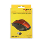 DELOCK Ergonomska optična miška s 5 gumbi 2,4 G