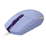 Logitech G102 Lightsync Lilac igralna miška 8000 DPI 1 ms