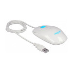 Optična miška s 3 gumbi, LED, USB tip A, bela