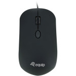Optična miška Equip USB Comfort za desničarje in levičarje 1,8 m, črna
